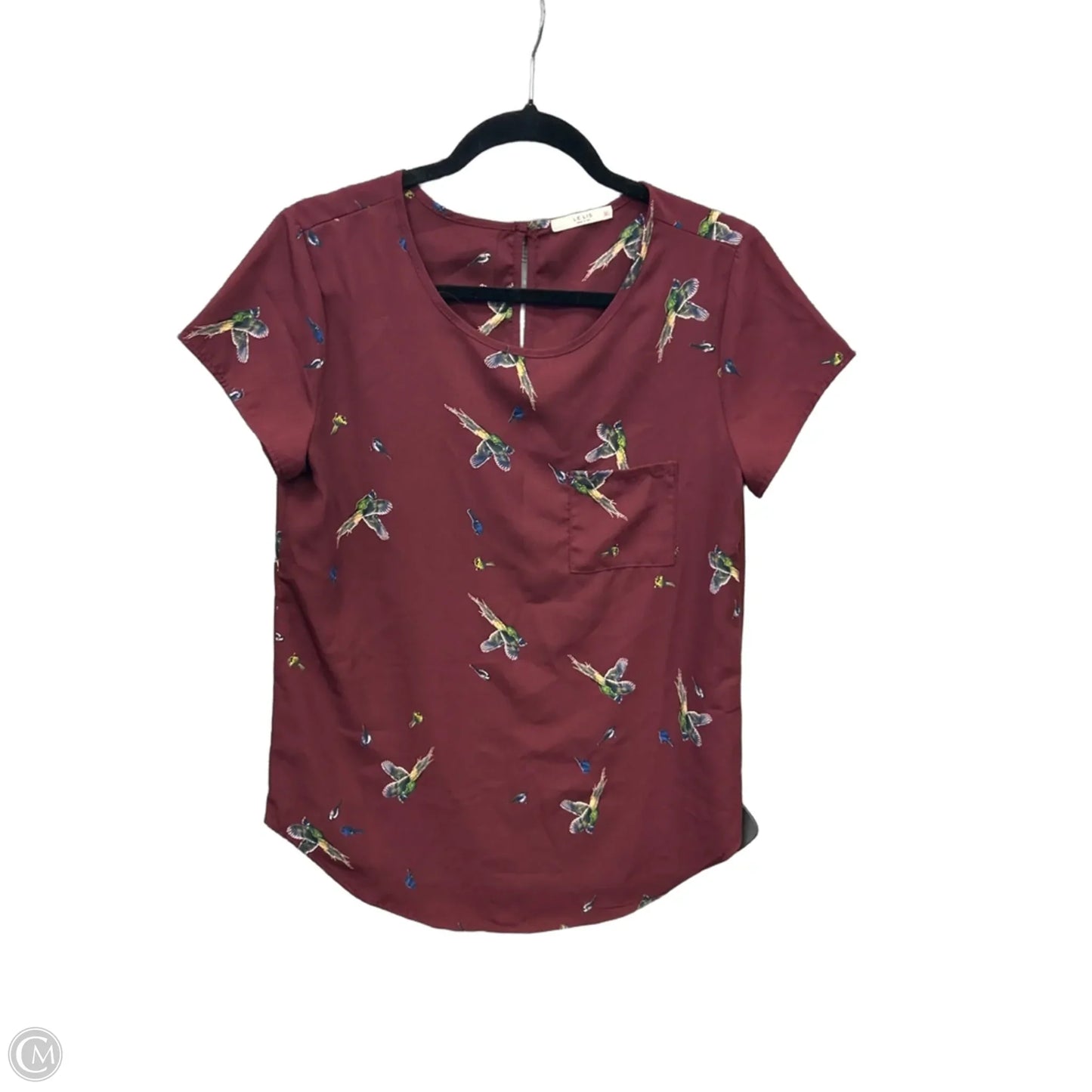 Top Short Sleeve By Le Lis In Red, Size: M