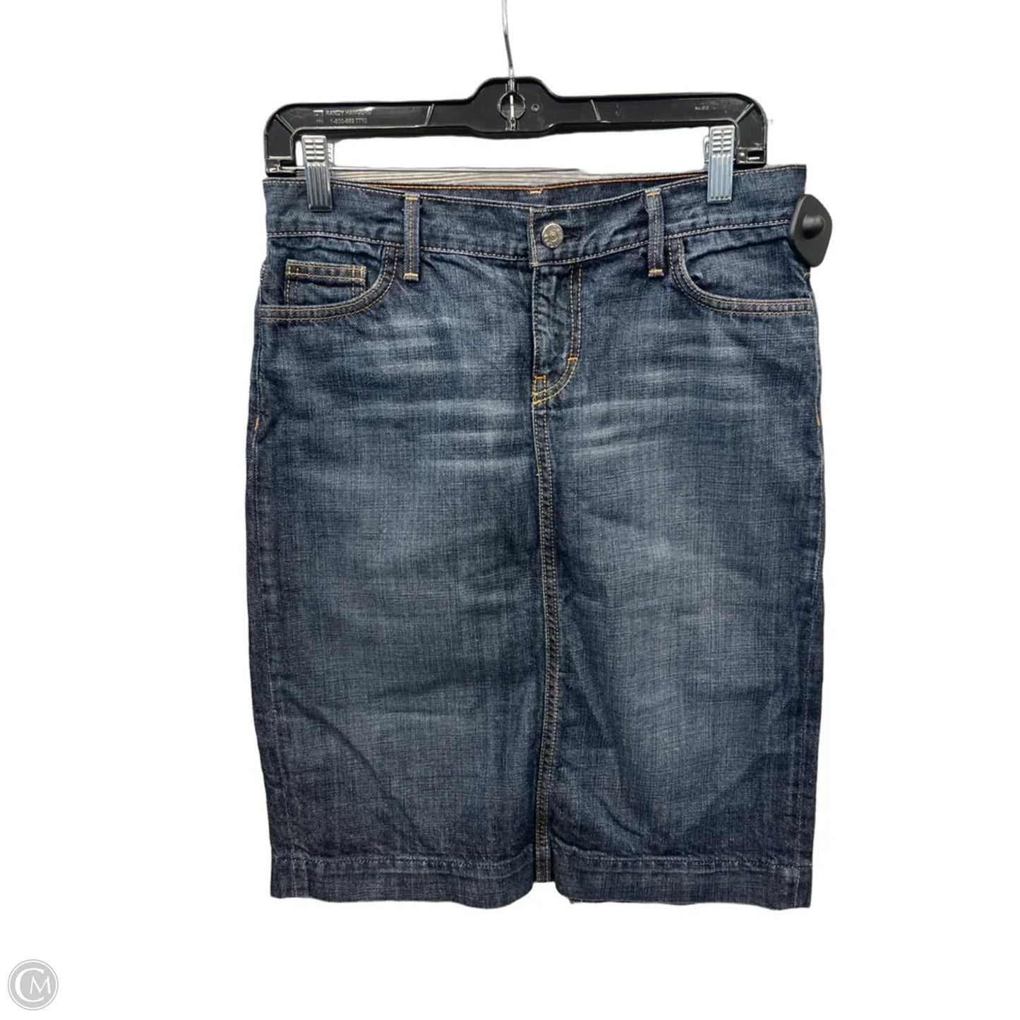 Skirt Midi By Clothes Mentor In Blue Denim, Size: 8