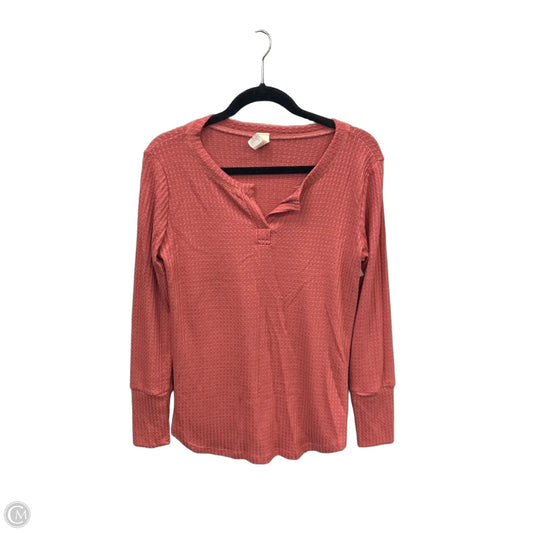Top Long Sleeve By 7th Ray In Pink, Size: S