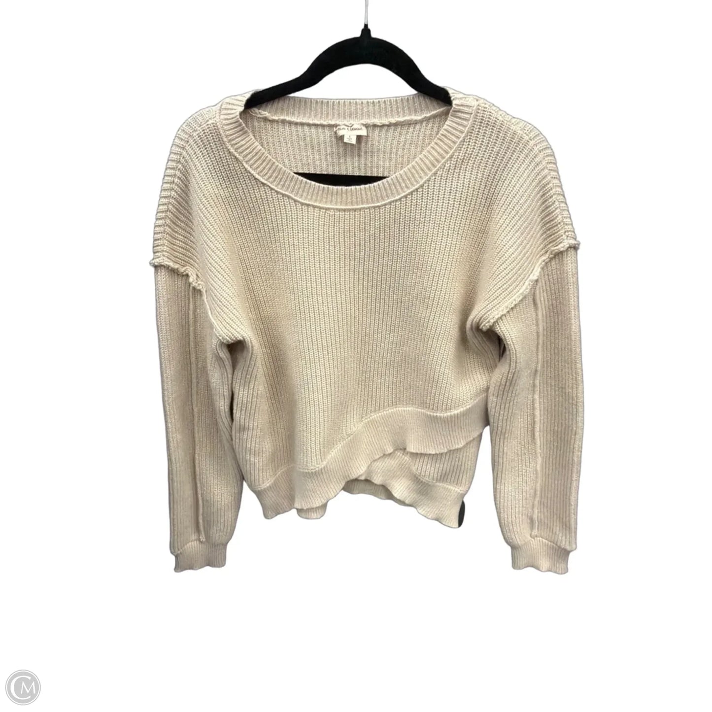 Sweater By Hem & Thread In Cream, Size: S