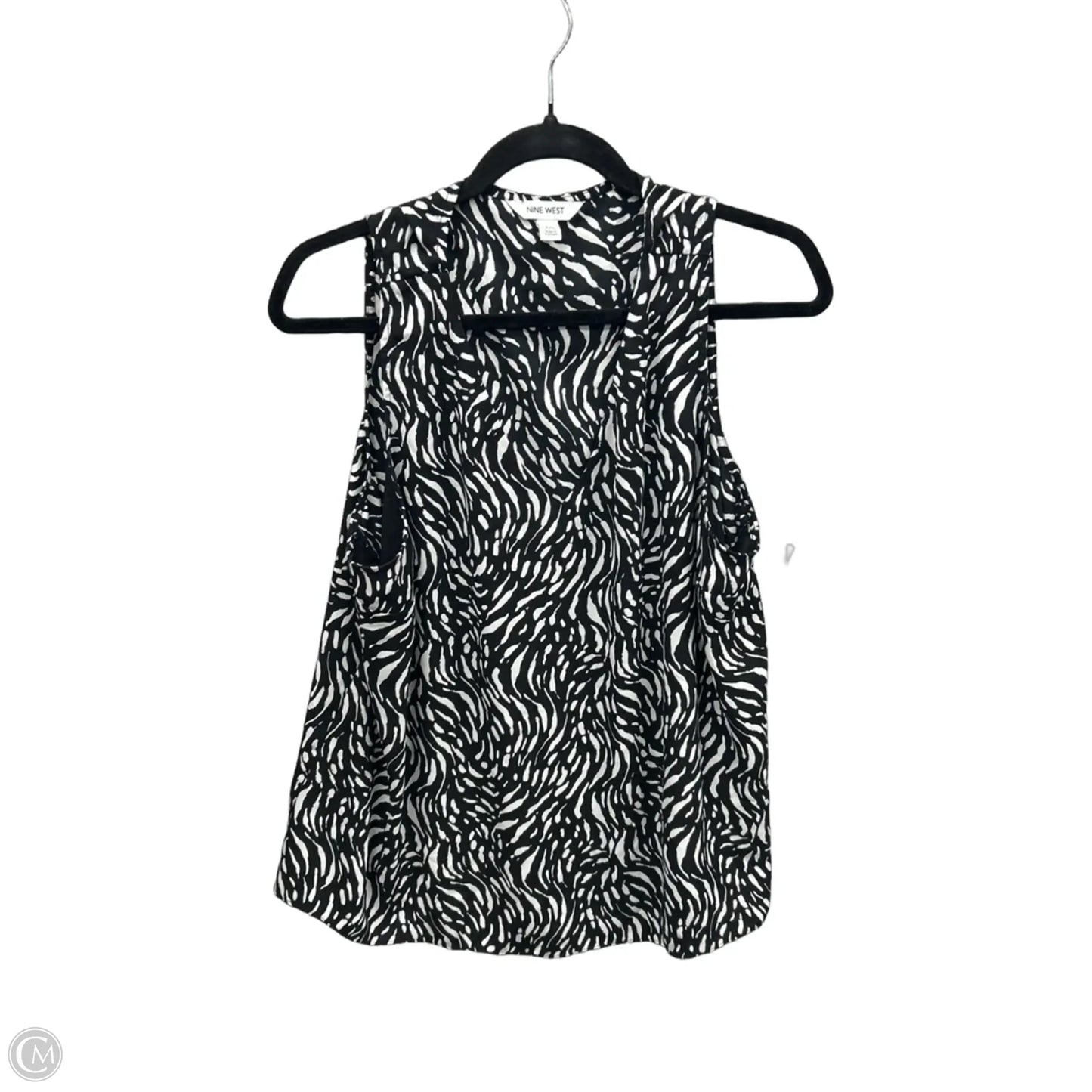Top Sleeveless By Nine West In Black & White, Size: Xxl