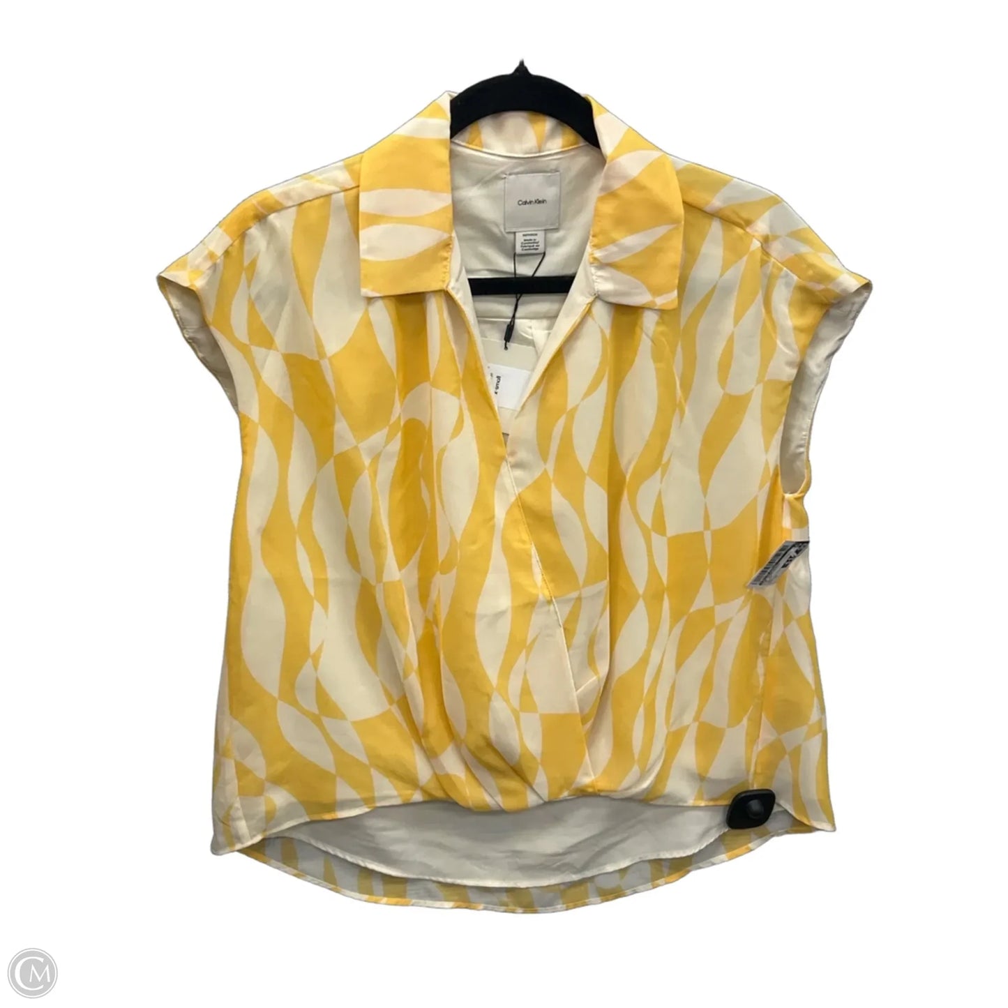 Top Sleeveless By Calvin Klein In Yellow, Size: Xs