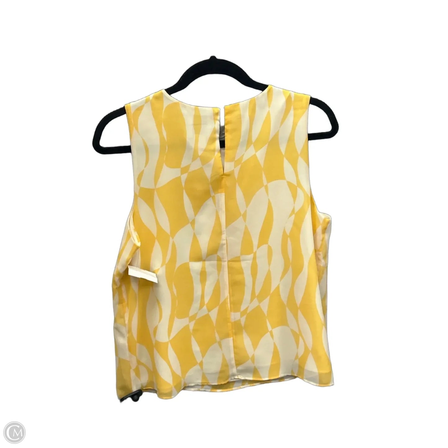 Top Sleeveless By Calvin Klein In Yellow, Size: S