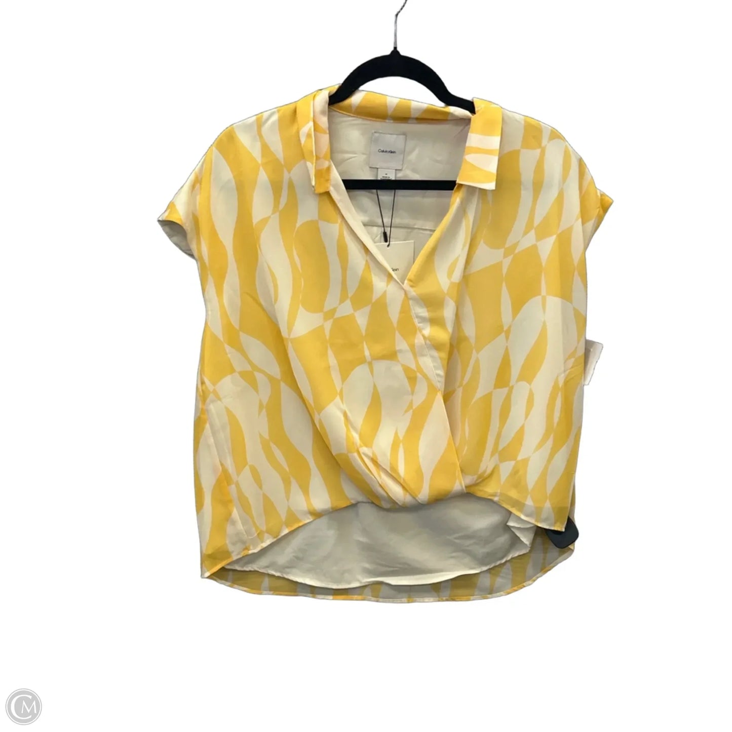 Top Sleeveless By Calvin Klein In Yellow, Size: M