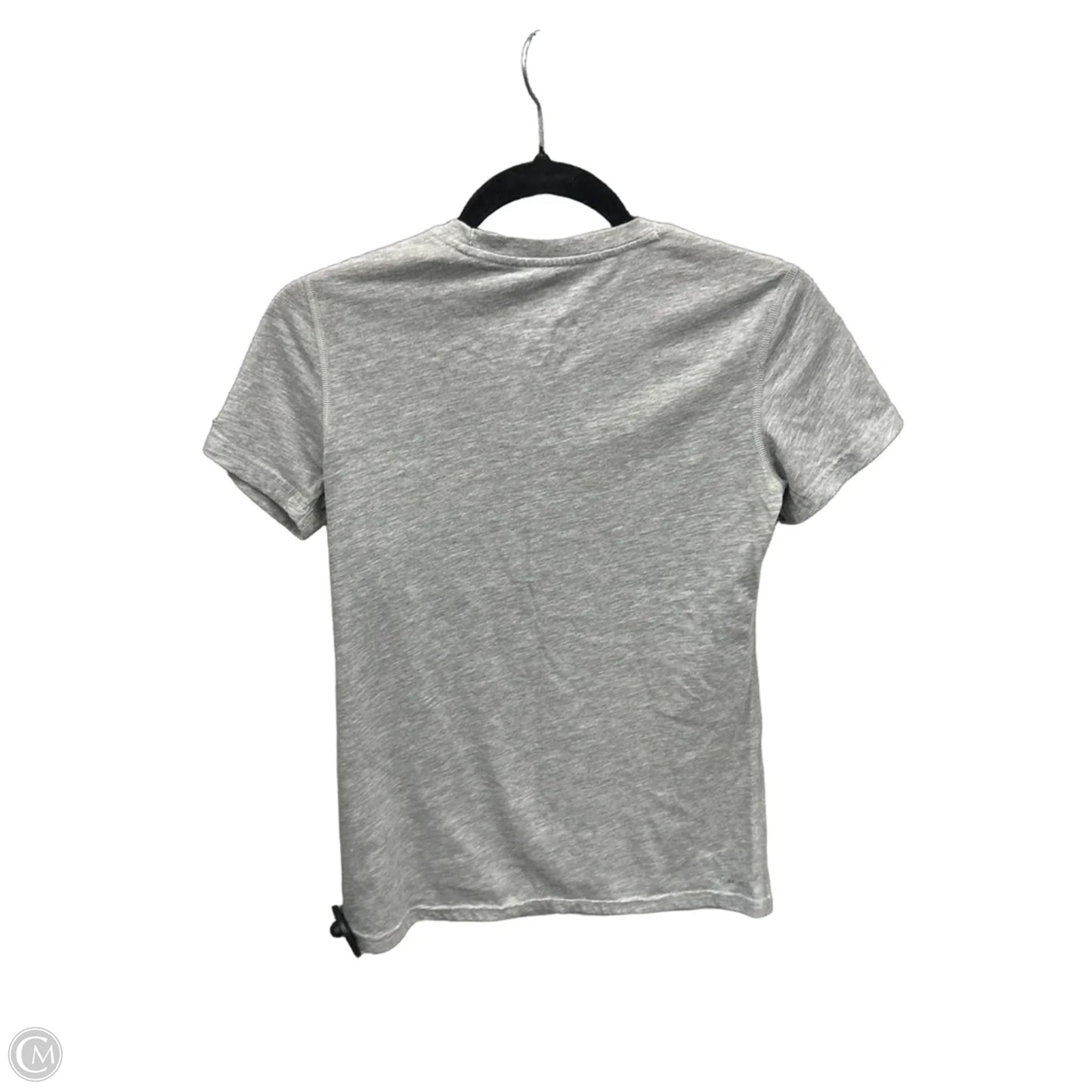 Athletic Top Short Sleeve By Adidas In Grey, Size: Xs