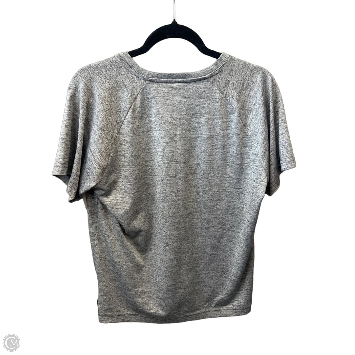Athletic Top Short Sleeve By Adidas In Grey, Size: M