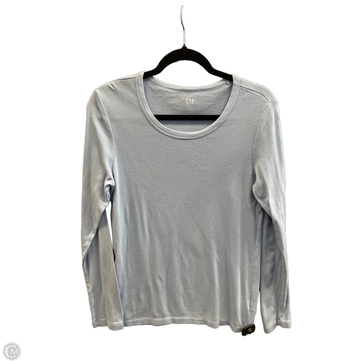 Top Long Sleeve Basic By Gap In Blue, Size: L