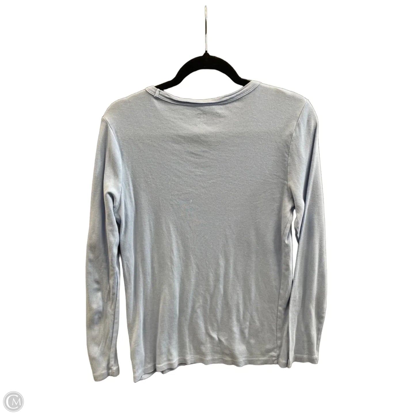 Top Long Sleeve Basic By Gap In Blue, Size: L