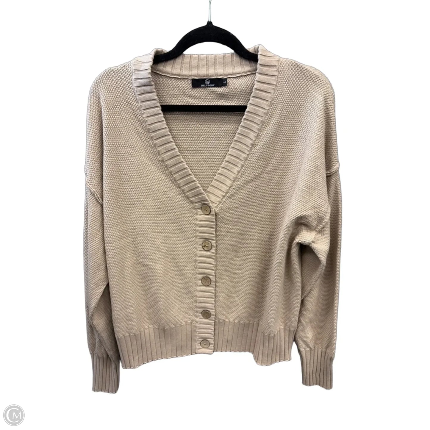 Sweater Cardigan By Lillusory In Brown, Size: L