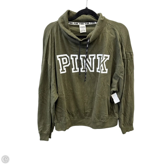 Sweatshirt Collar By Pink In Green, Size: L