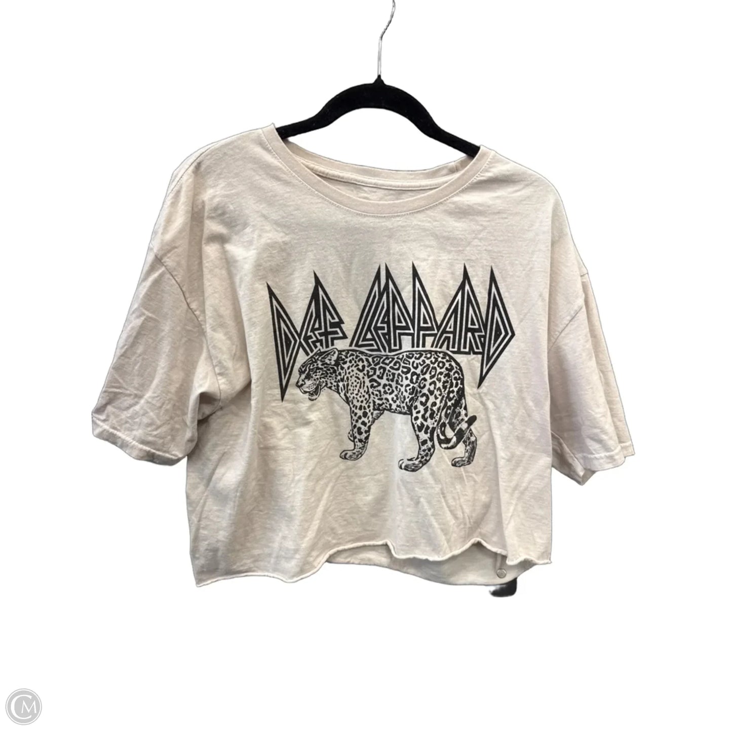 Top Short Sleeve By Clothes Mentor In Cream, Size: Xl