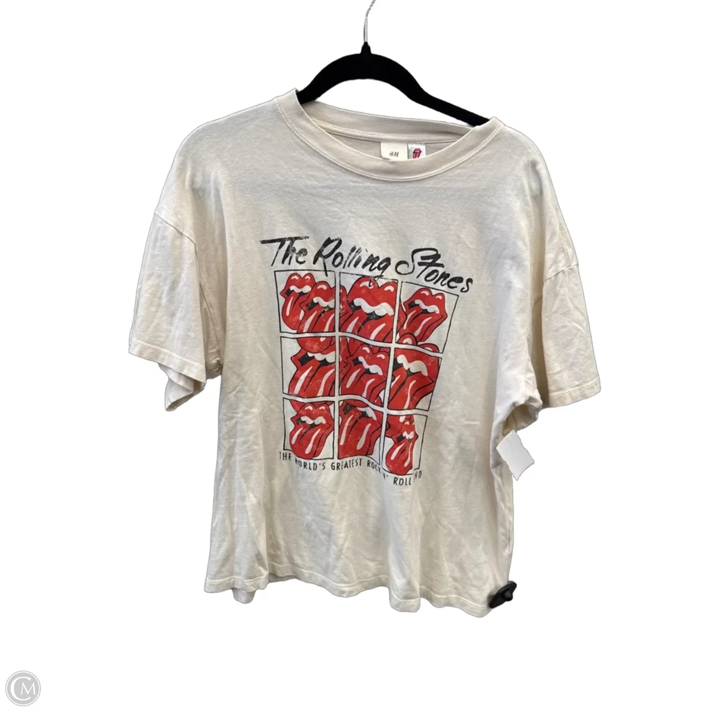 Top Short Sleeve By H&m In White, Size: L