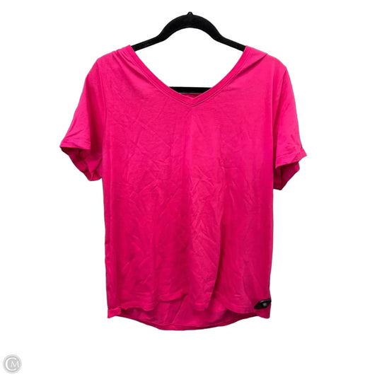 Top Short Sleeve Basic By Time And Tru In Pink, Size: Xxl