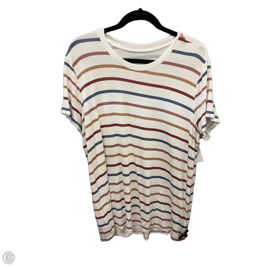 Top Short Sleeve Basic By Maurices In Striped Pattern, Size: Xxl