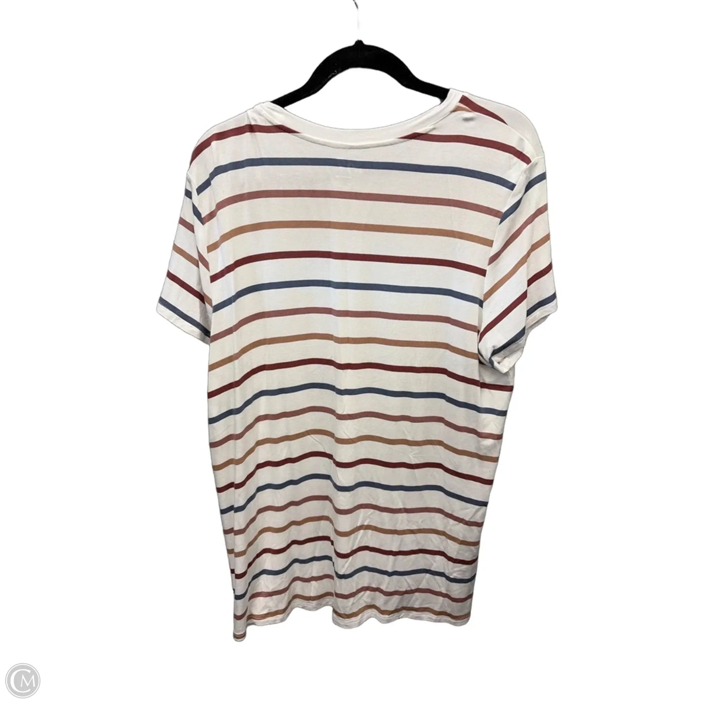 Top Short Sleeve Basic By Maurices In Striped Pattern, Size: Xxl