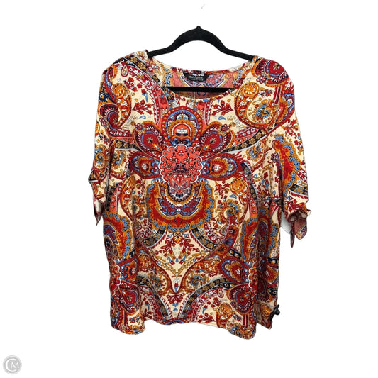 Top Short Sleeve By Bloomchic In Paisley Print, Size: Xxl