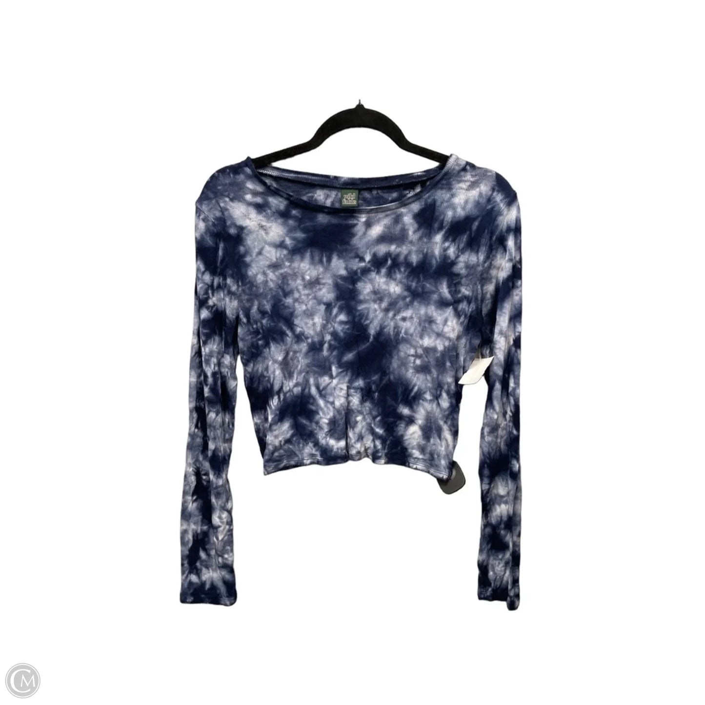 Top Long Sleeve Basic By Wild Fable In Tie Dye Print, Size: L