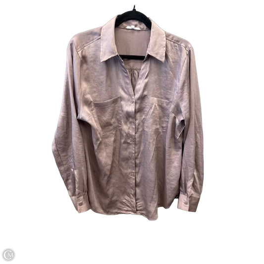 Top Long Sleeve By Maurices In Taupe, Size: L