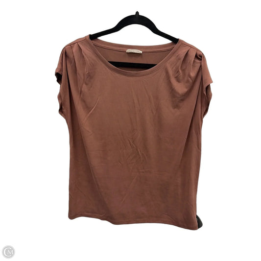 Top Short Sleeve By Maurices In Brown, Size: L