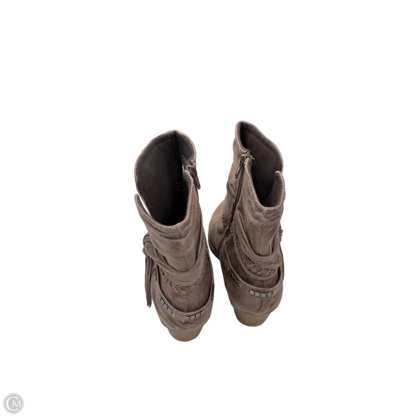 Boots Ankle Heels By Jelly Pop In Brown, Size: 8.5