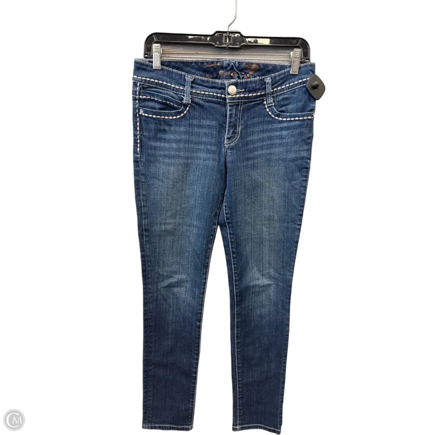 Jeans Skinny By Seven 7 In Blue Denim, Size: 6
