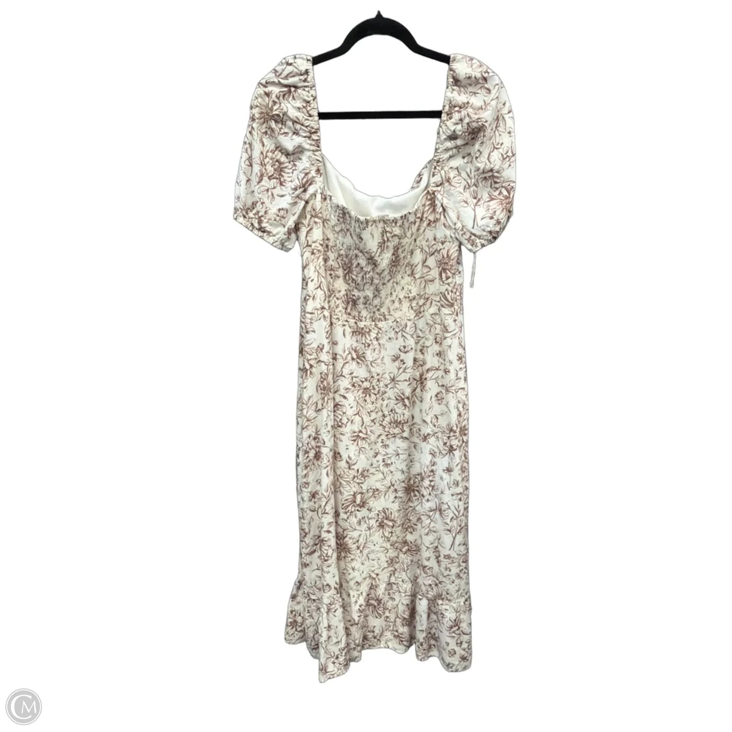 Dress Casual Midi By London Times In Cream, Size: Xl
