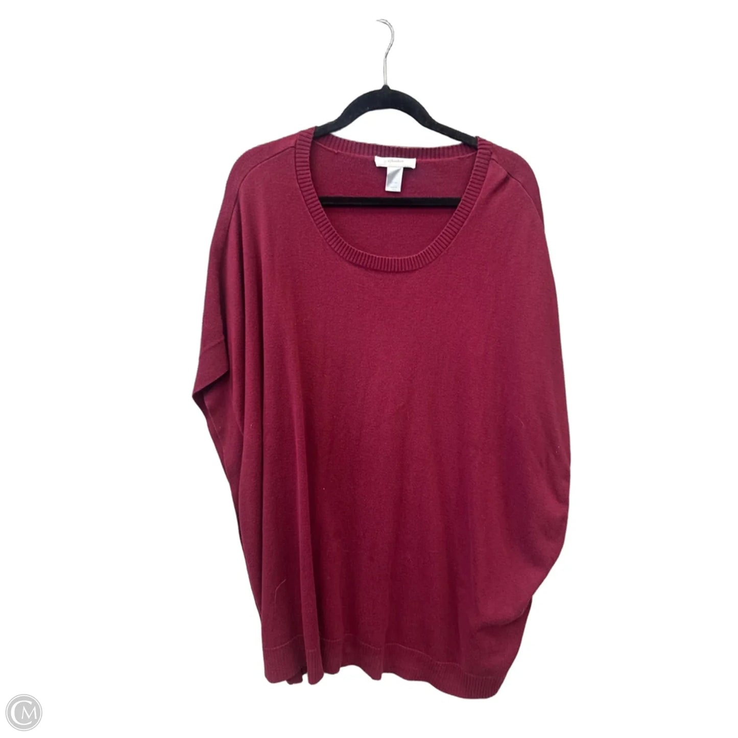 Sweater Short Sleeve By Cj Banks In Red, Size: 2x