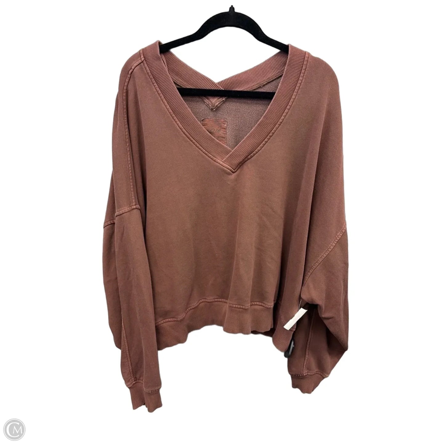 Top Long Sleeve By Aerie In Brown, Size: Xxl
