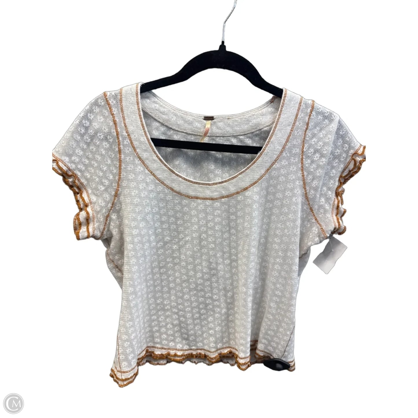 Top Short Sleeve By Free People In White, Size: L