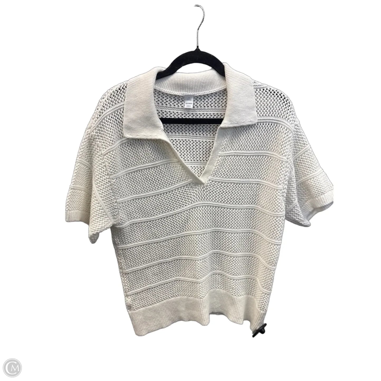 Top Short Sleeve By Old Navy In Cream, Size: L