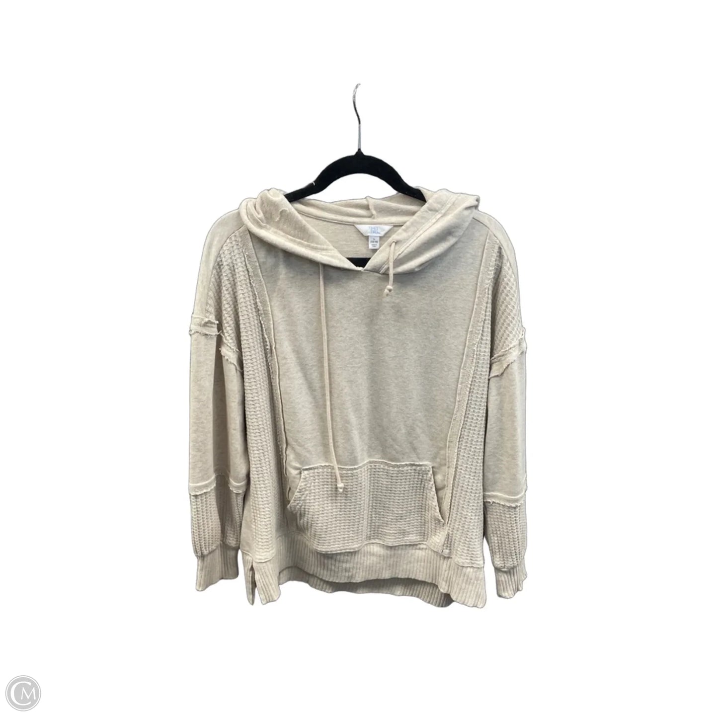 Sweatshirt Hoodie By Time And Tru In Cream, Size: L