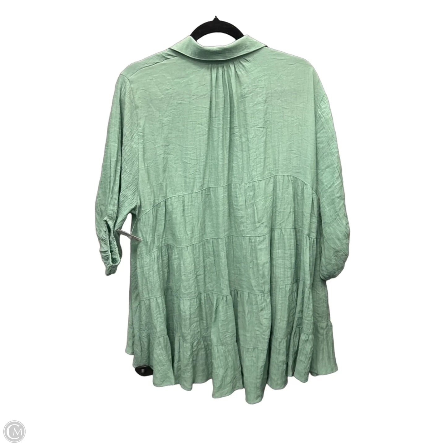 Tunic 3/4 Sleeve By Clothes Mentor In Green, Size: S