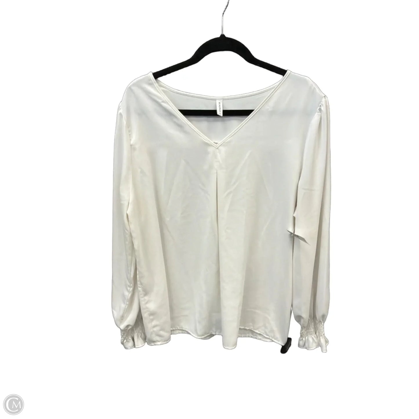 Top Long Sleeve By Clothes Mentor In White, Size: Xl