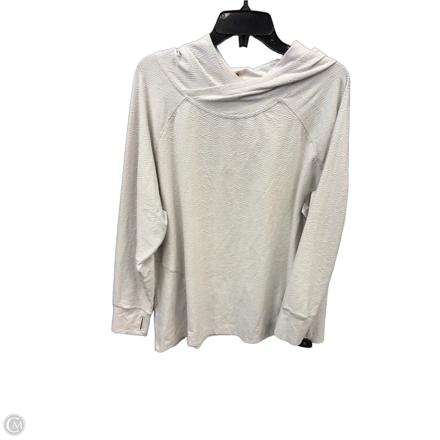 Athletic Top Long Sleeve Hoodie By Mta Sport In Grey, Size: 2x