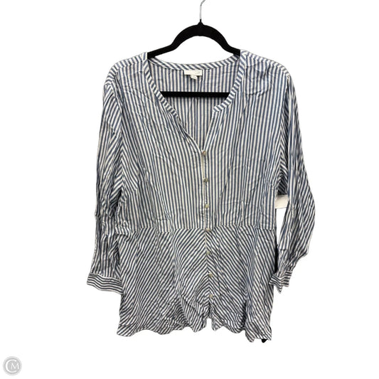 Top Long Sleeve By J. Jill In Striped Pattern, Size: 2x