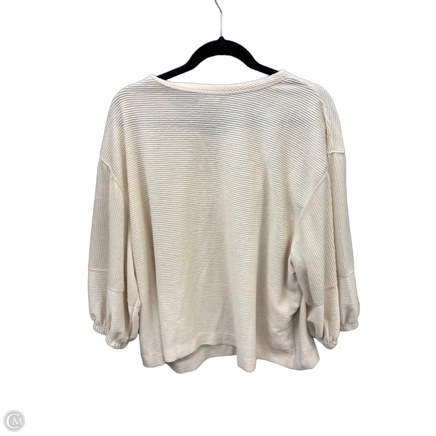 Top Long Sleeve By Falls Creek In Cream, Size: 2x