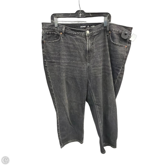 Jeans Boyfriend By Old Navy In Black Denim, Size: 18