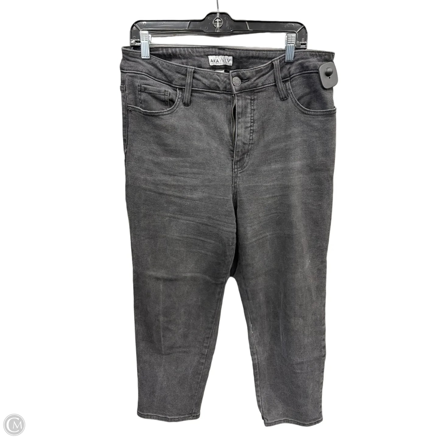 Jeans Boyfriend By Ava & Viv In Black Denim, Size: 14