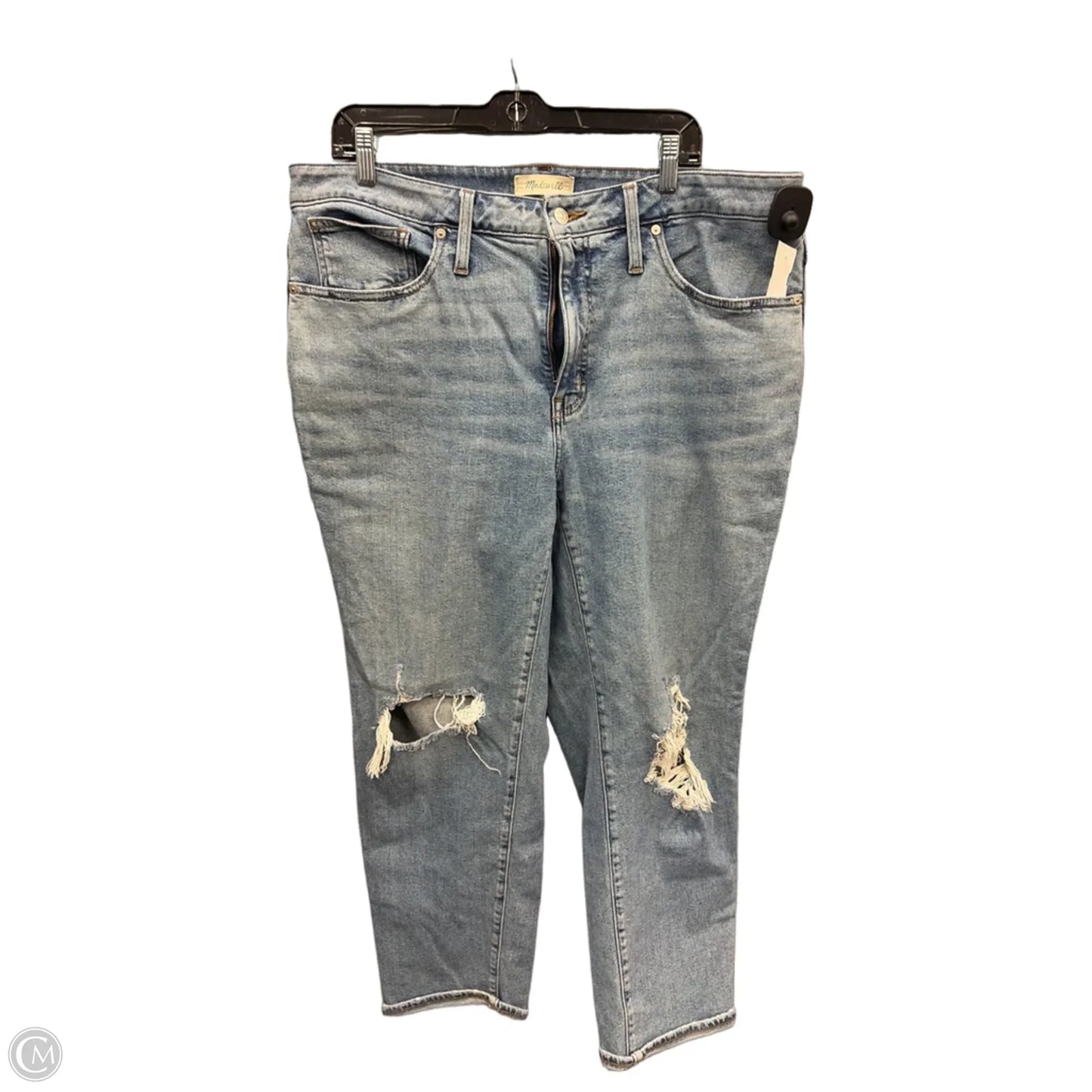 Jeans Straight By Madewell In Blue Denim, Size: 16