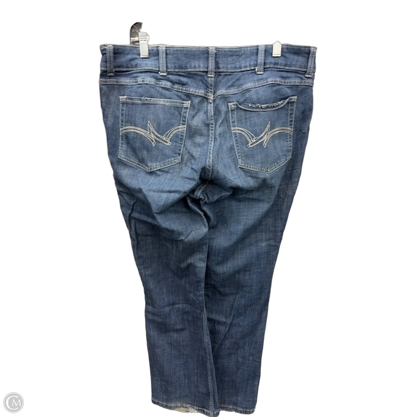 Jeans Boot Cut By Wrangler In Blue Denim, Size: 18