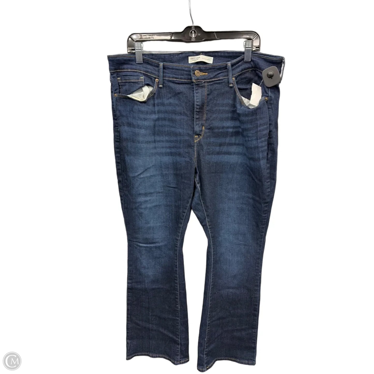 Jeans Boot Cut By Levis Signature In Blue Denim, Size: 18