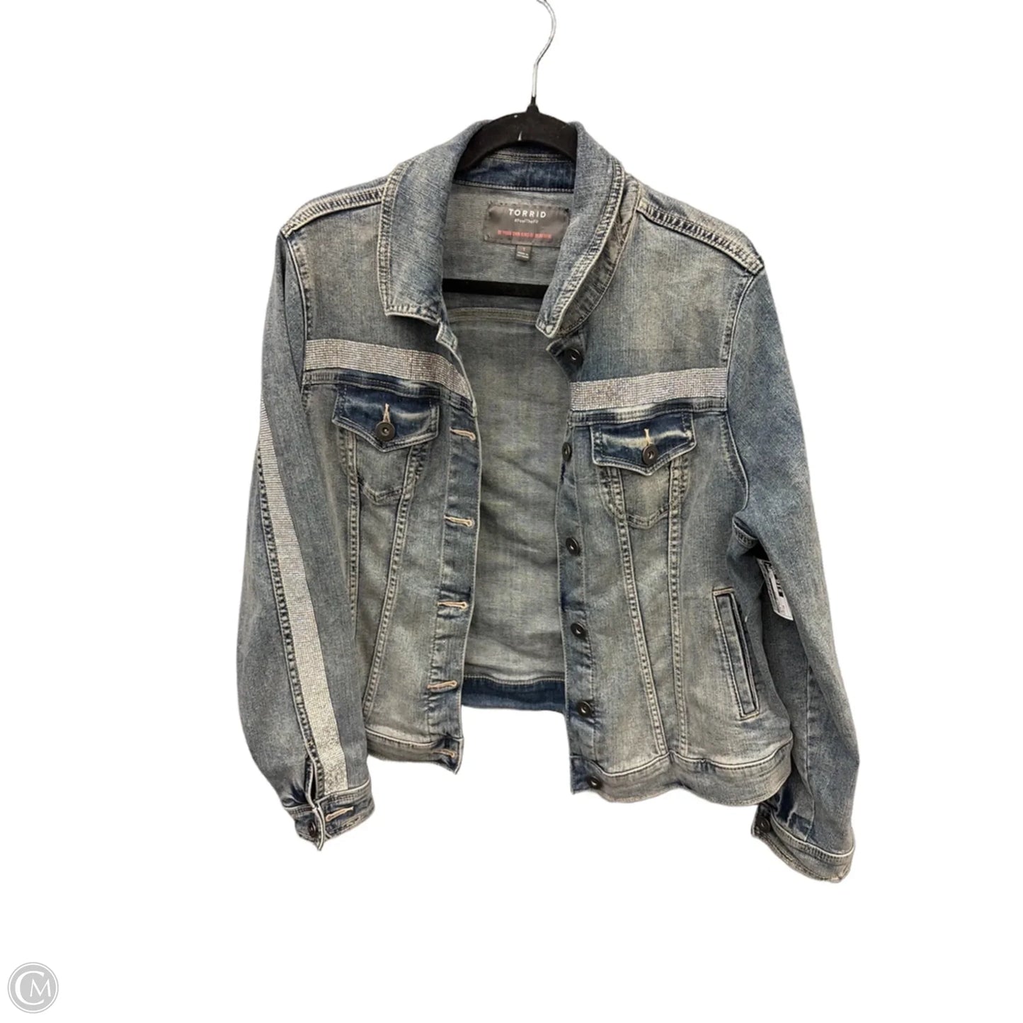 Jacket Denim By Torrid In Blue Denim, Size: 1x