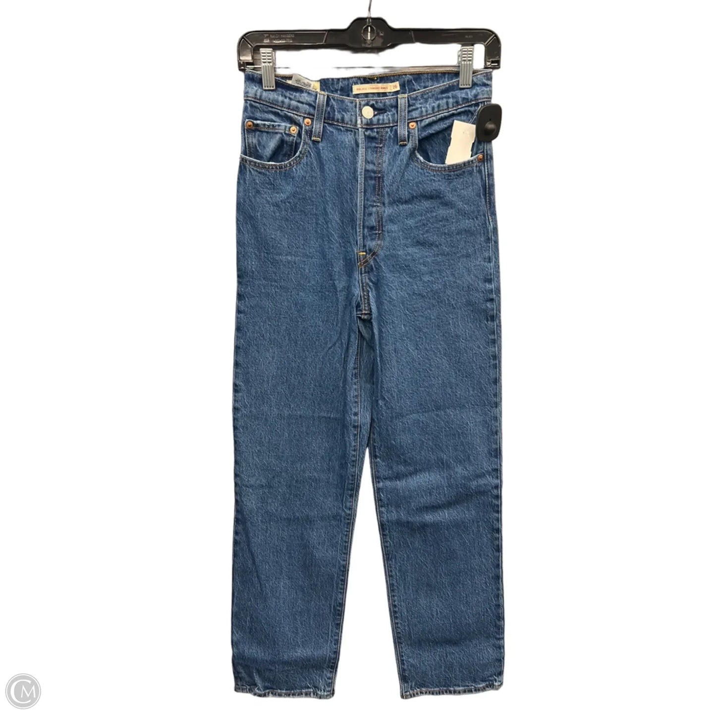 Jeans Straight By Levis In Blue Denim, Size: 2