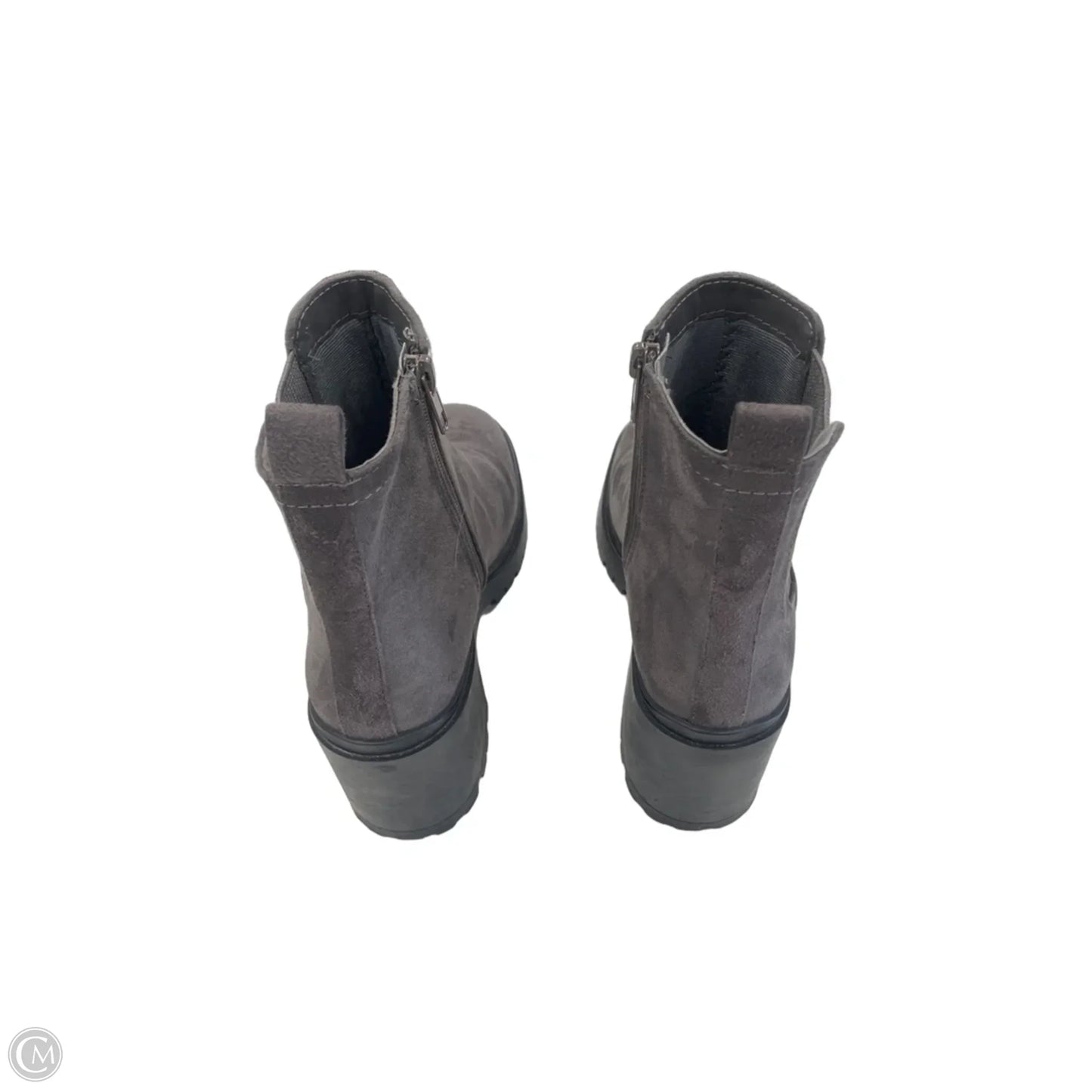Boots Ankle Heels By Soda In Grey, Size: 7