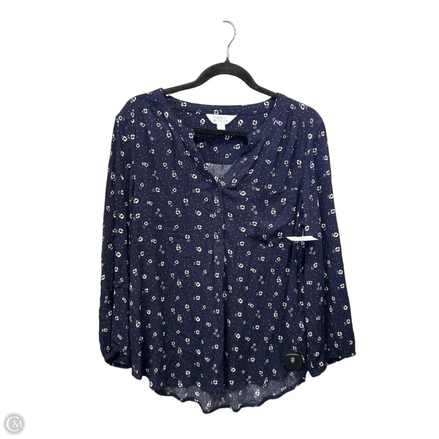 Tunic 3/4 Sleeve By Market & Spruce In Navy, Size: L