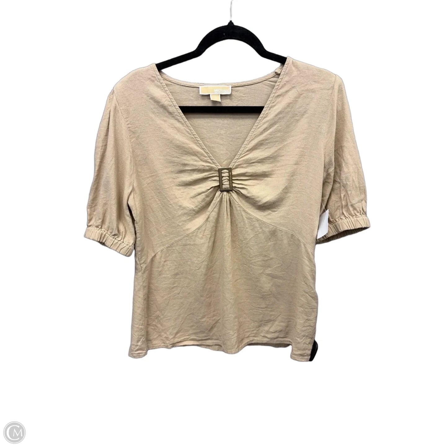 Top Short Sleeve By Michael By Michael Kors In Beige, Size: M