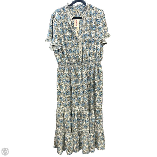 Dress Casual Maxi By Max Studio In Blue & Green, Size: 2x