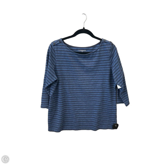 Top 3/4 Sleeve By Croft And Barrow In Blue, Size: Xl