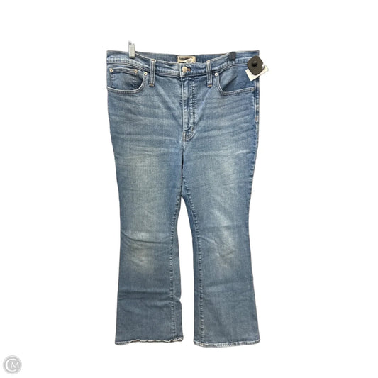 Jeans Flared By Madewell In Blue Denim, Size: 14