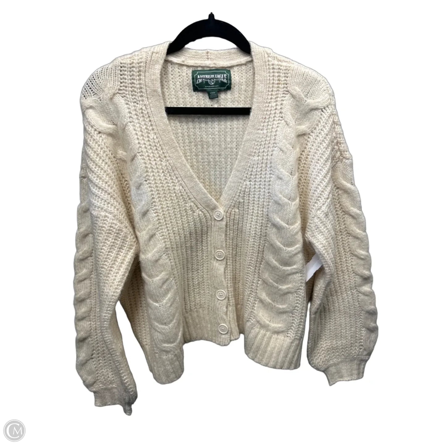 Sweater Cardigan By American Eagle In Cream, Size: M